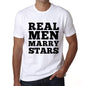 Real Men Marry Stars Mens Short Sleeve Round Neck T-Shirt - White / S - Casual