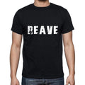 reave Men's Short Sleeve Round Neck T-shirt , 5 letters Black , word 00006