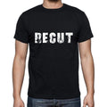 recut Men's Short Sleeve Round Neck T-shirt , 5 letters Black , word 00006