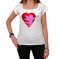 Red Heart and Cupid, Tshirt, White Women's T-shirt 00157