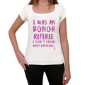 REFEREE, What Happened, White, Women's Short Sleeve Round Neck T-shirt 00315