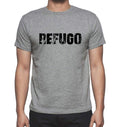 REFUGO, Grey, Men's Short Sleeve Round Neck T-shirt 00018