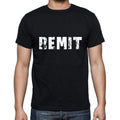 remit Men's Short Sleeve Round Neck T-shirt , 5 letters Black , word 00006