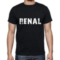 renal Men's Short Sleeve Round Neck T-shirt , 5 letters Black , word 00006