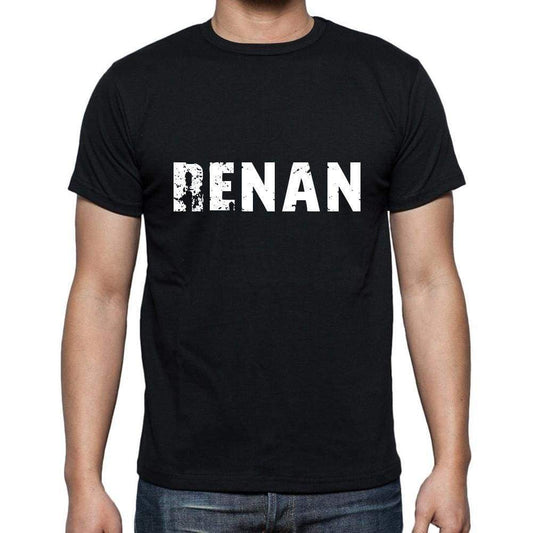 Renan Mens Short Sleeve Round Neck T-Shirt 5 Letters Black Word 00006 - Casual
