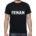 renan Men's Short Sleeve Round Neck T-shirt , 5 letters Black , word 00006