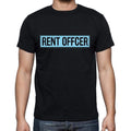 Rent Offcer t shirt, mens t-shirt, occupation, S Size, Black, Cotton