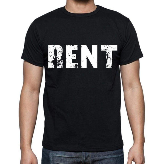 Rent White Letters Mens Short Sleeve Round Neck T-Shirt 00007