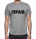 REPAID, Grey, Men's Short Sleeve Round Neck T-shirt 00018