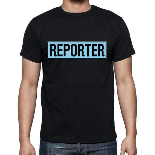 Reporter T Shirt Mens T-Shirt Occupation S Size Black Cotton - T-Shirt