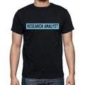 Research Analyst t shirt, mens t-shirt, occupation, S Size, Black, Cotton