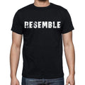 resemble , white letters, Men's Short Sleeve Round Neck T-shirt 00007