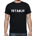 rétablir, French Dictionary, Men's Short Sleeve Round Neck T-shirt 00009