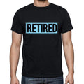 Retired t shirt, mens t-shirt, occupation, S Size, Black, Cotton