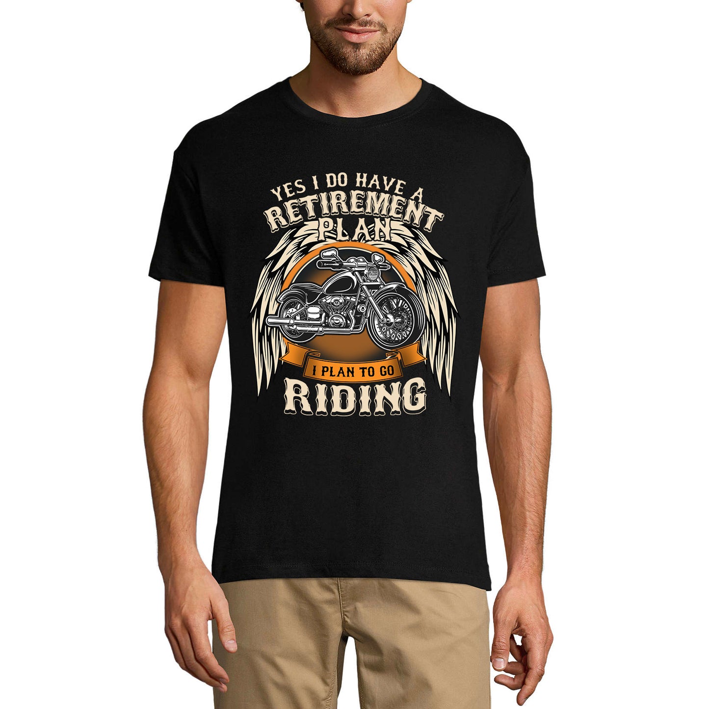 ULTRABASIC Men's Graphic T-Shirt Yes I Do Have a Retirement Plan I Plan To Go Riding - Biker Tee Shirt