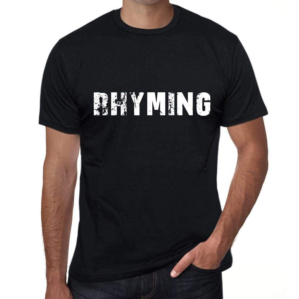 Rhyming Mens T Shirt Black Birthday Gift 00555 - Black / Xs - Casual
