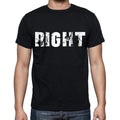 right , white letters, Men's Short Sleeve Round Neck T-shirt 00007