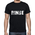 rinse Men's Short Sleeve Round Neck T-shirt , 5 letters Black , word 00006