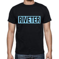 Riveter t shirt, mens t-shirt, occupation, S Size, Black, Cotton