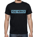 Road Worker t shirt, mens t-shirt, occupation, S Size, Black, Cotton