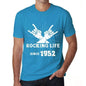Rocking Life Since 1952 Mens T-Shirt Blue Birthday Gift 00421 - Blue / Xs - Casual