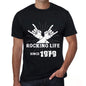 Rocking Life Since 1979 Mens T-Shirt Black Birthday Gift 00419 - Black / Xs - Casual