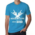 Rocking Life Since 2013 Men's T-shirt Blue Birthday Gift 00421