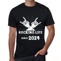 Rocking Life Since 2024 Men's T-shirt Black Birthday Gift 00419