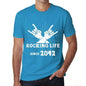 Rocking Life Since 2042 Mens T-Shirt Blue Birthday Gift 00421 - Blue / Xs - Casual