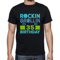 Rockin&Rollin 35, Black, Men's Short Sleeve Round Neck T-shirt, gift t-shirt 00340