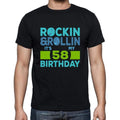 Rockin&Rollin 58, Black, Men's Short Sleeve Round Neck T-shirt, gift t-shirt 00340