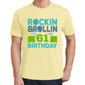 Rockin&Rollin 61, Pale Yellow, Men's Short Sleeve Round Neck T-shirt 00278