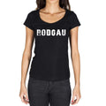 rodgau, German Cities Black, Women's Short Sleeve Round Neck T-shirt 00002