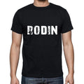 rodin Men's Short Sleeve Round Neck T-shirt , 5 letters Black , word 00006