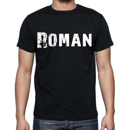 Roman White Letters Mens Short Sleeve Round Neck T-Shirt 00007