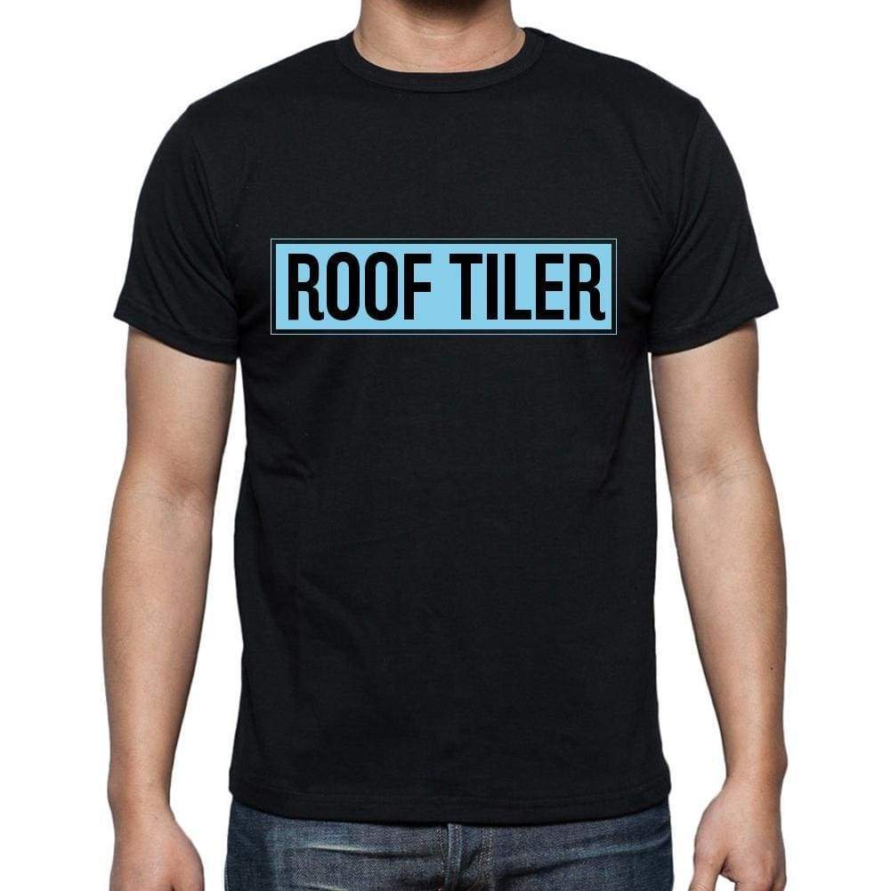 Roof Tiler T Shirt Mens T-Shirt Occupation S Size Black Cotton - T-Shirt