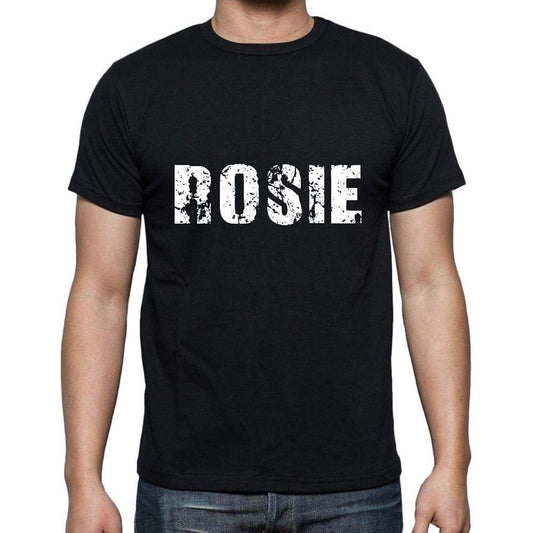 Rosie Mens Short Sleeve Round Neck T-Shirt 5 Letters Black Word 00006 - Casual