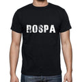 rospa Men's Short Sleeve Round Neck T-shirt , 5 letters Black , word 00006