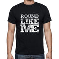 ROUND Like me, black, Men's Short Sleeve Round Neck T-shirt 00055