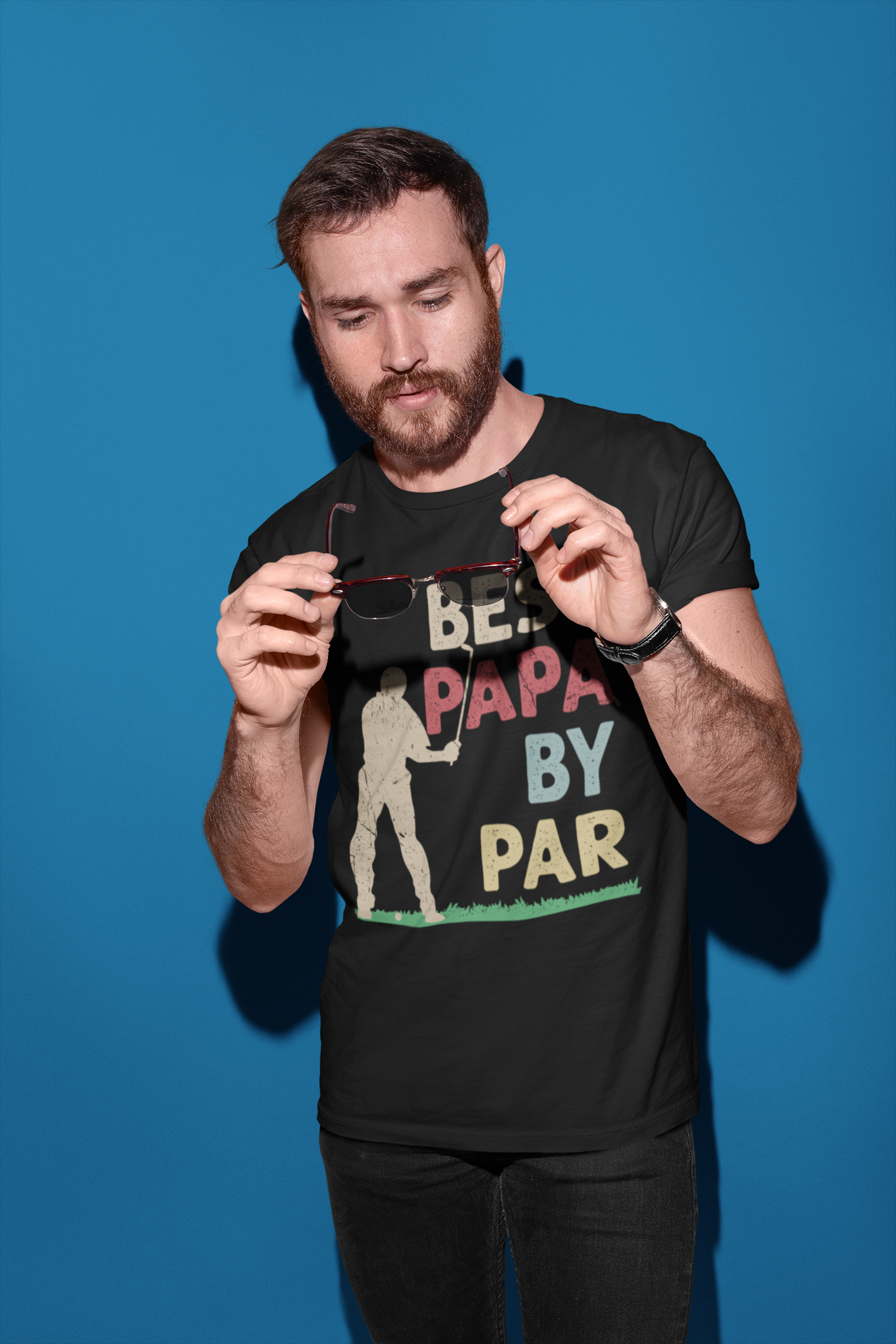 ULTRABASIC Men's T-Shirt Best Papa By Par - Father's Day - Graphic Apparel