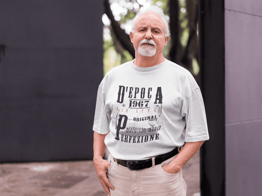 Aged to Perfection, Italian, 1967, White, Men's Short Sleeve Round Neck T-shirt, gift t-shirt 00357