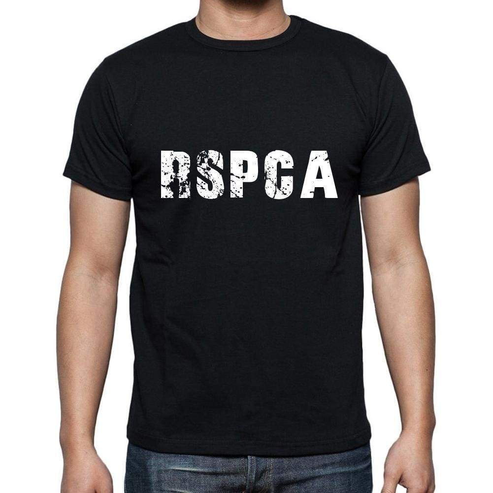 Rspca Mens Short Sleeve Round Neck T-Shirt 5 Letters Black Word 00006 - Casual