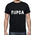 rspca Men's Short Sleeve Round Neck T-shirt , 5 letters Black , word 00006