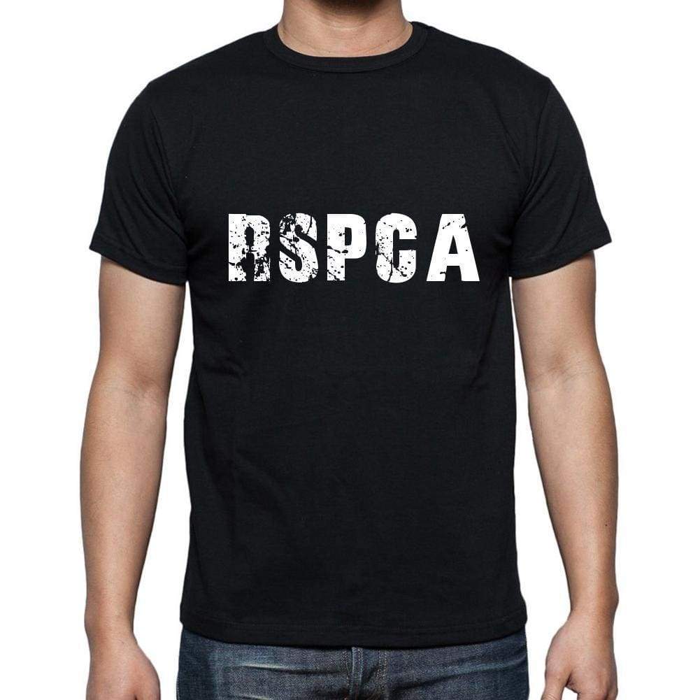 Rspca Mens Short Sleeve Round Neck T-Shirt 5 Letters Black Word 00006 - Casual