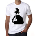 Rude police officer Men's tee, White, 100% Cotton 00164