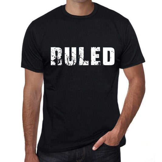 Ruled Mens Retro T Shirt Black Birthday Gift 00553 - Black / Xs - Casual
