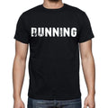 running , white letters, Men's Short Sleeve Round Neck T-shirt 00007