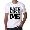 SAFE, Like Me, White, Men's Short Sleeve Round Neck T-shirt 00051