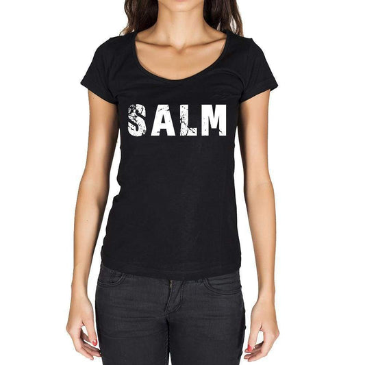 Salm German Cities Black Womens Short Sleeve Round Neck T-Shirt 00002 - Casual