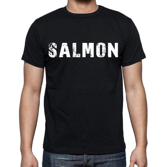 Salmon White Letters Mens Short Sleeve Round Neck T-Shirt 00007